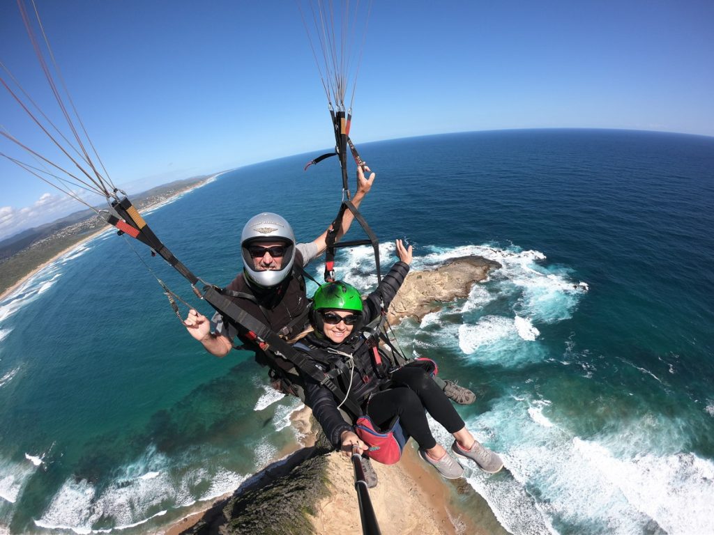 Paragliding over Hermanus coast